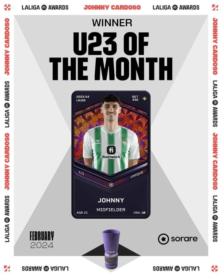 Johnny eleito o jogador Sub23 do mês na La Liga